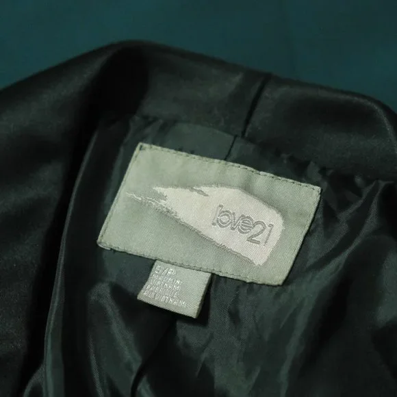 Forever 21 Teal Formal Blazer Jacket - Picture 4 of 5